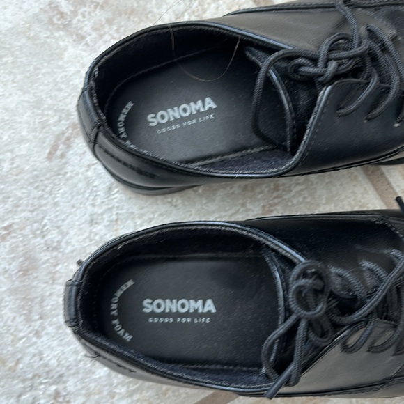 Sonoma black size 3 boys shoes - Picture 5 of 6